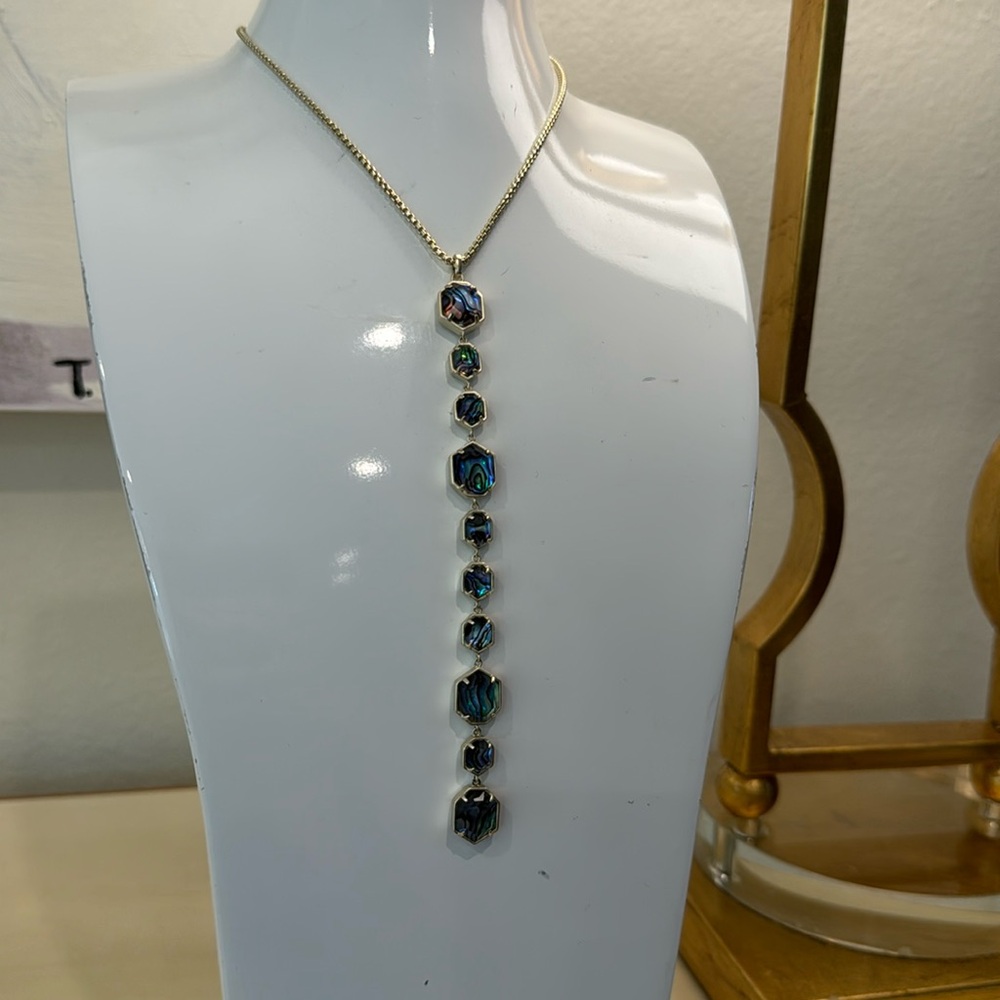 Kendra Scott Darrell Abalone Color Bar Necklace